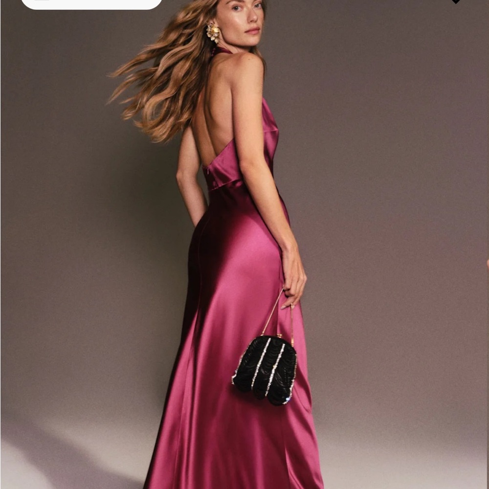 BNWT Reformation Daniela Silk Dress Pink - Size 8